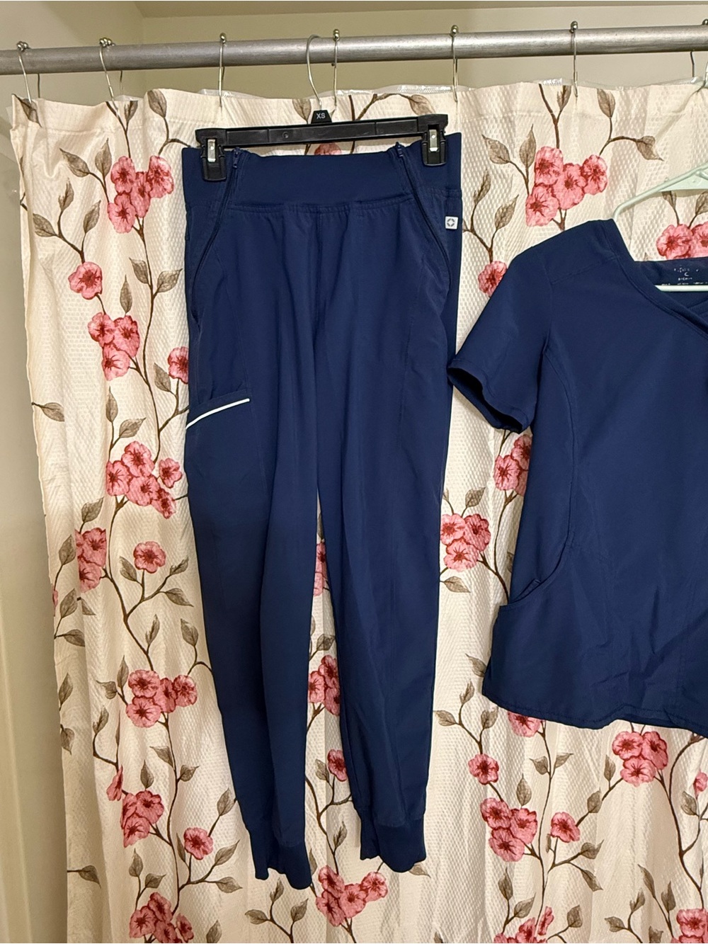 Cherokee Infinity Women's Navy Blue Small Scrub Sets (2) - Picture 3 of 9